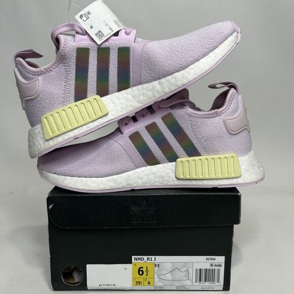 Adidas NMD R1 Boost J “Pastel Pink/Rainbow” 2024 - Picture 3 of 5